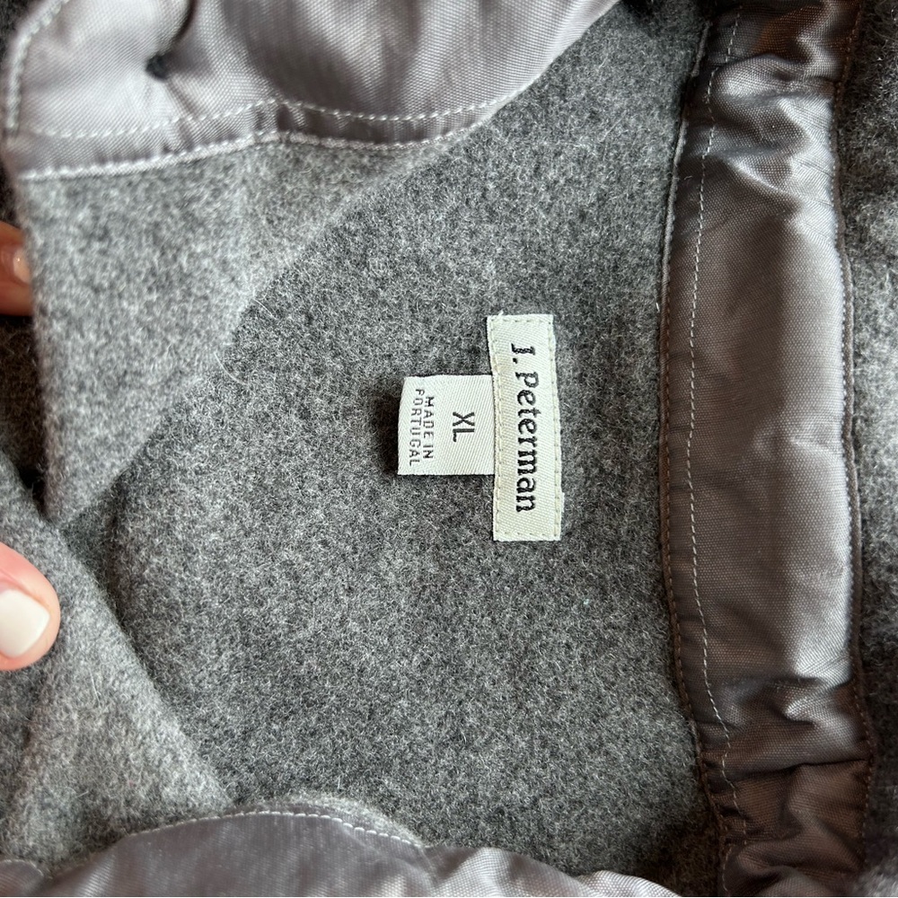 J. Peterman Wool and Cashmere Blend Button Down Grey Shirt. Thick. Outdoor. XL - Picture 8 of 11